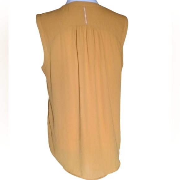 Anthropologie Maeve Goldenrod Floral Embroidered Lace Up Blouse Size 12 - Picture 6 of 10